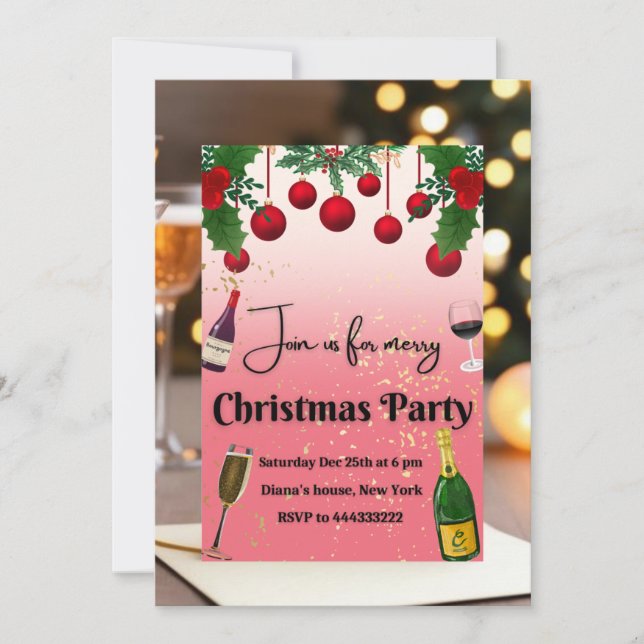 Jingle Bell Theme - Christmas Invest Card Save The Date (Vorderseite)