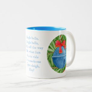 JINGLE BELLS Blue Zwei-Ton-Tasse Zweifarbige Tasse