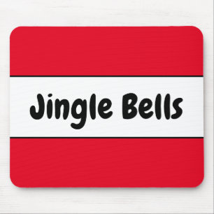 JINGLE BELLS Bright farbenfrohe rote Streifen Mousepad