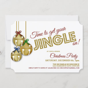 Jingle Bells Christmas Party Einladung