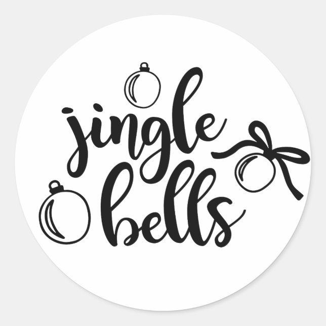 Jingle Bells Christmas sticker (Vorderseite)