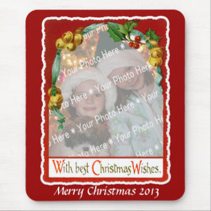 Jingle Bells Christmas wünscht Add-A-Foto-Rahmen Mousepad