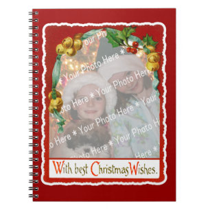Jingle Bells Christmas wünscht Add-A-Foto-Rahmen Notizblock