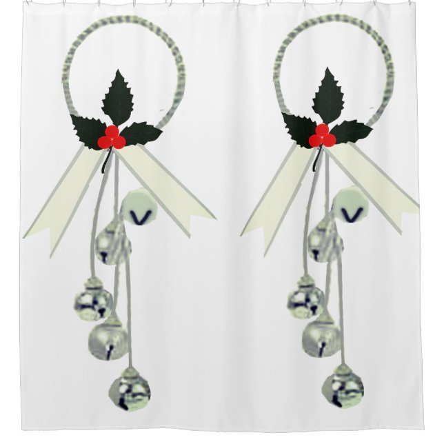 Jingle Bells Duschvorhang (Vorderseite)