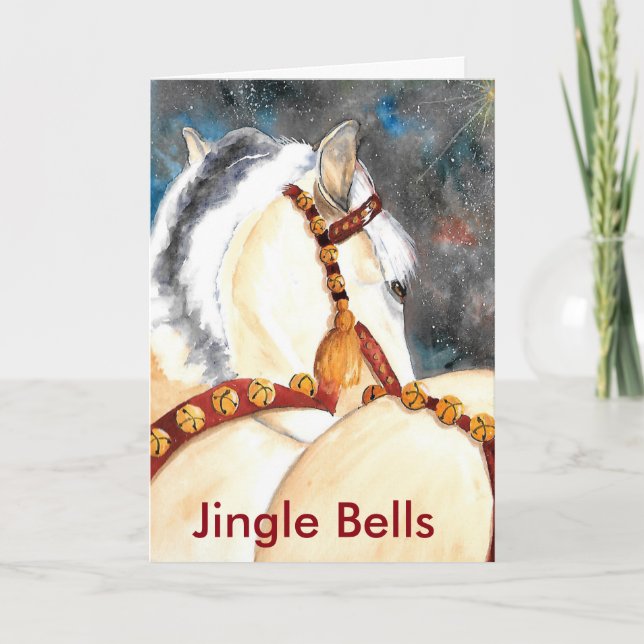 Jingle Bells Feiertagskarte (Vorderseite)