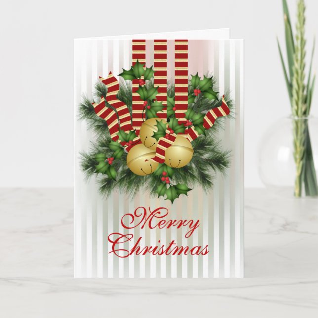 Jingle Bells Feiertagskarte (Vorderseite)