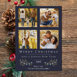 Jingle Bells Foto Collage Weihnachten | Blau