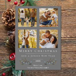 Jingle Bells Foto Collage Weihnachten | Grau