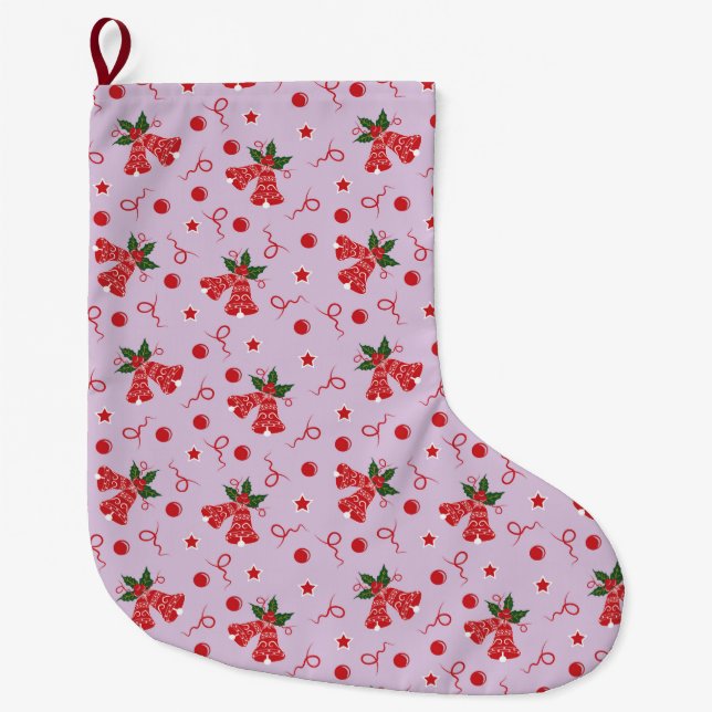 Jingle Bells Großer Weihnachtsstrumpf (Vorderseite)