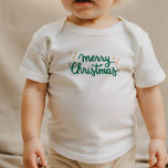 Jingle Bells Meine ersten Weihnachten Baby T-shirt<br><div class="desc">Weihnachten Weihnachts-Handschrift Minimal Elegante</div>