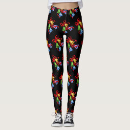 Jingle Bells on Black - Leggings