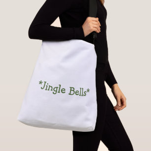 Jingle Bells Printed Create add your text-Handbags Tragetaschen Mit Langen Trägern