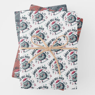 Jingle Bells Rock Christmas Wrapping Paper Sheets Geschenkpapier Set