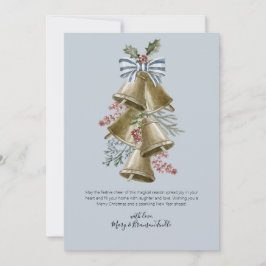 Jingle Bells Swag with Bow & Holly Feiertagskarte