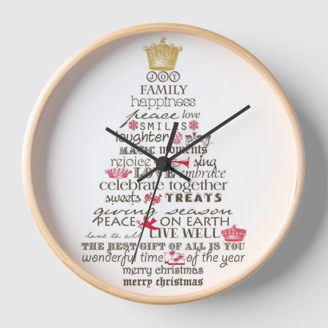 "Jingle Bells" (Wall Clock) Uhr (Vorderseite)