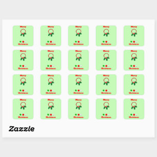 Jingle Bells Wreath Stickers