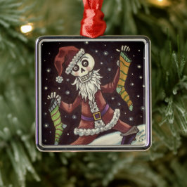 JINGLE BONES SANTA, URLAUB SKELETON & STRUMPFS ORNAMENT AUS METALL