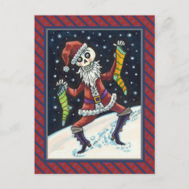JINGLE BONES SANTA, URLAUB SKELETON & STRUMPFS POSTKARTE