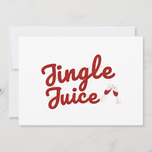 Jingle de jus, carte de fête de vacances (Devant)