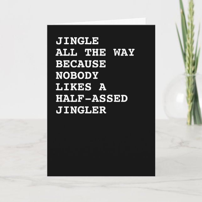 Jingle Den ganzen Weg Weihnachten Spaß Karte (Vorderseite)