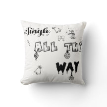 Jingle den ganzen Weg Weihnachtsgeschenk Kissen Th