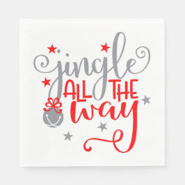 Jingle Den ganzen Weg Weihnachtsglocken Serviette