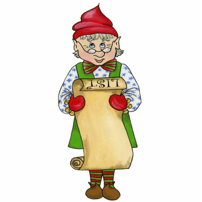 Jingle Elves "Alfred" 12x18 Ornament Fotoskulptur Ornament (Vorne)