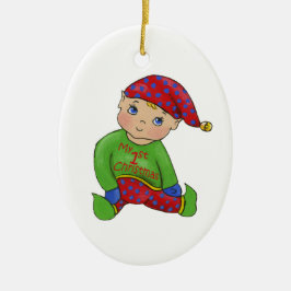 Jingle Elves "ItsyBitsy" Keramikornament