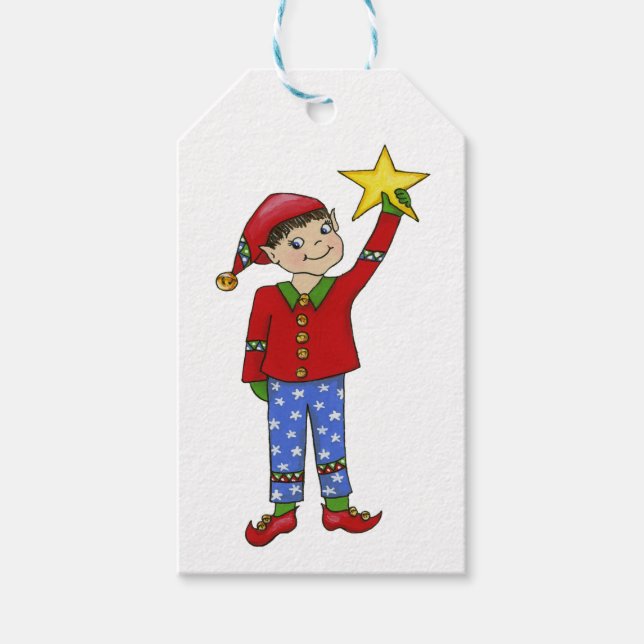 Jingle Elves (McNaughty) Geschenkanhänger (Vorderseite)