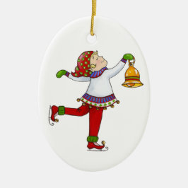 Jingle Elves, "Swishy" Keramikornament