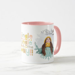 Jingle | Farbiges typografisches Foto Tasse
