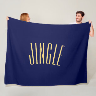 JINGLE Festivals Moderner Text über Dunkelblau Fleecedecke