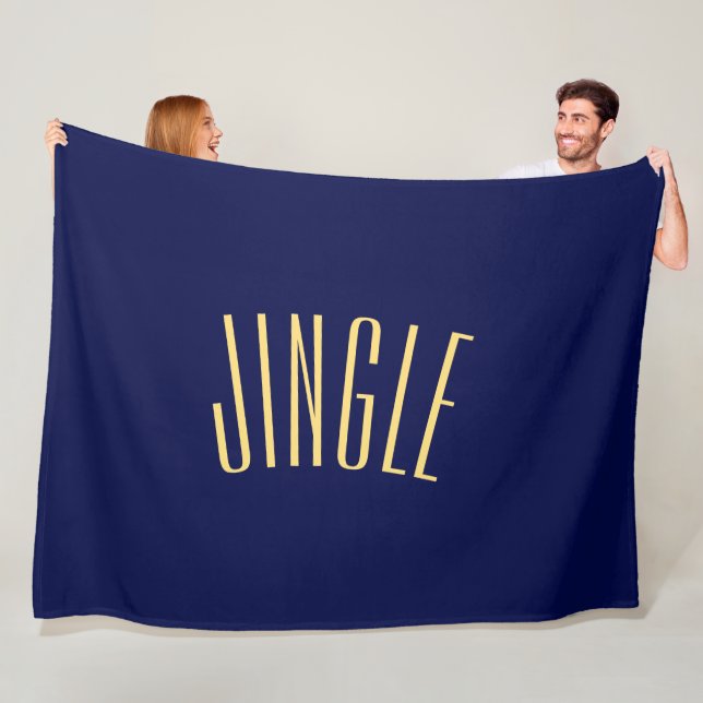 JINGLE Festivals Moderner Text über Dunkelblau Fleecedecke (Beispiel)
