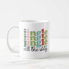 Jingle ganz weg Retro Groovy Weihnachtsfeiertage Kaffeetasse