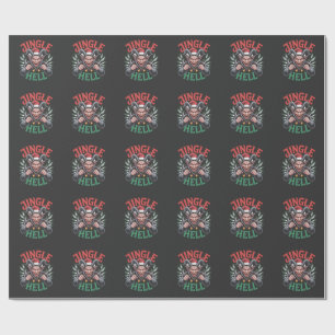 Jingle Hell Christmas Krampus Evil Xmas Geschenkpapier
