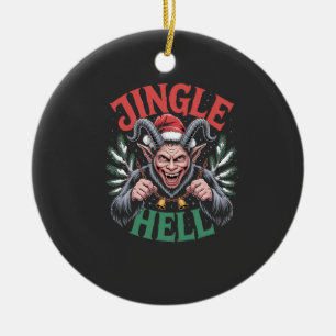 Jingle Hell Christmas Krampus Evil Xmas Keramik Ornament