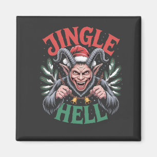 Jingle Hell Christmas Krampus Evil Xmas Magnet