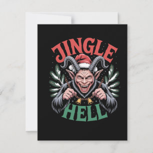 Jingle Hölle Weihnachten Krampus Böser Xmas Dankeskarte