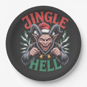 Jingle Hölle Weihnachten Krampus Böser Xmas Pappteller