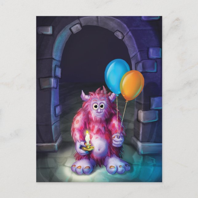 Jingle Jingle Little Gnome Happy Birthday Postcard Postkarte (Vorderseite)