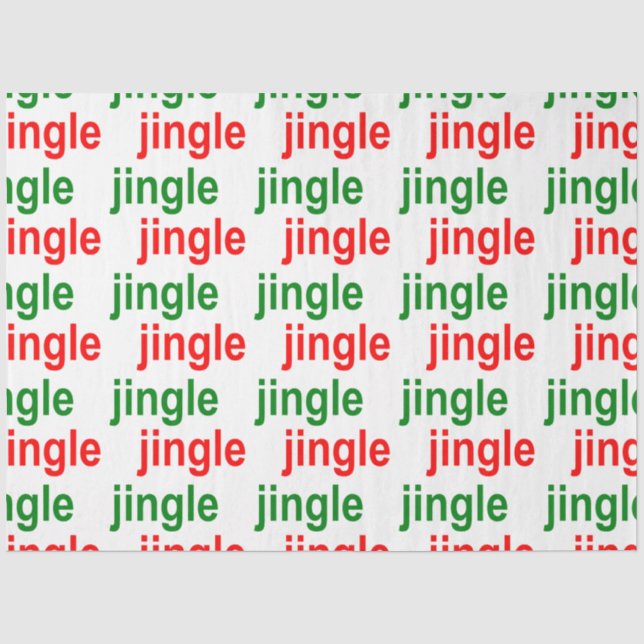 Jingle Jingle Red Green Seidenpapier (Vorderseite)