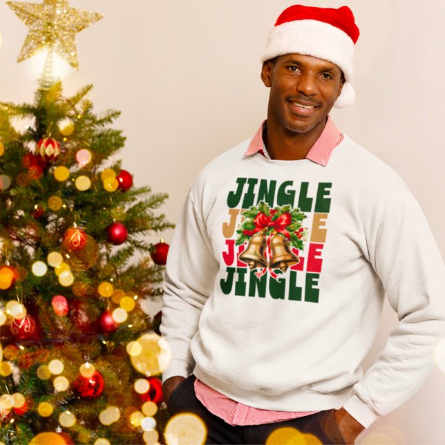 Jingle Jingle Vintag Gold Bells & Holly Sweatshirt (Von Creator hochgeladen)