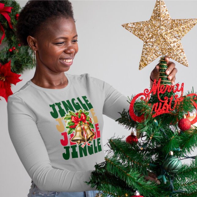 Jingle Jingle Vintag Gold Bells & Holly T - Shirt (Von Creator hochgeladen)
