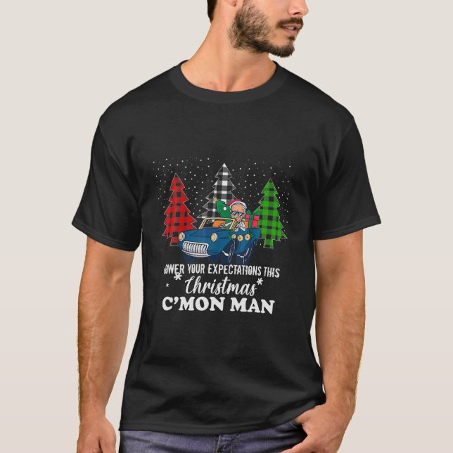 Jingle Joe Biden Funny Santa Trump Ugly Christmas T-Shirt (Vorderseite)