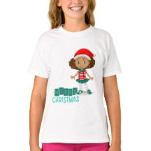 Jingle Joy: Girls' Christmas T - Shirt Ensemble