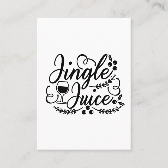 Jingle Juice Funny Christmas Beer Drink Visitenkarte (Vorderseite)