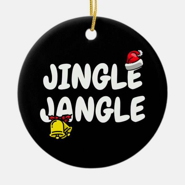 Jingle Keramik Ornament (Vorne)