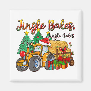 Jingle Les Tractor Farm Weihnachtswitz Magnet