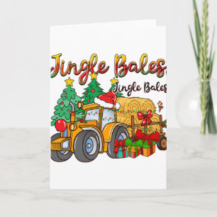 Jingle Les Traktor Farm Weihnachtswitz Karte