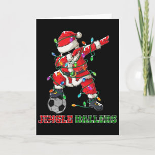 Jingle Llers Dabbing Santa Footll Weihnachten Fußb Karte